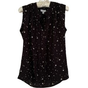 CURRENT AIR Sleeveless Star Tank, Size S, Black